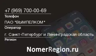 Кто звонил с 9697000069 - регион и оператор